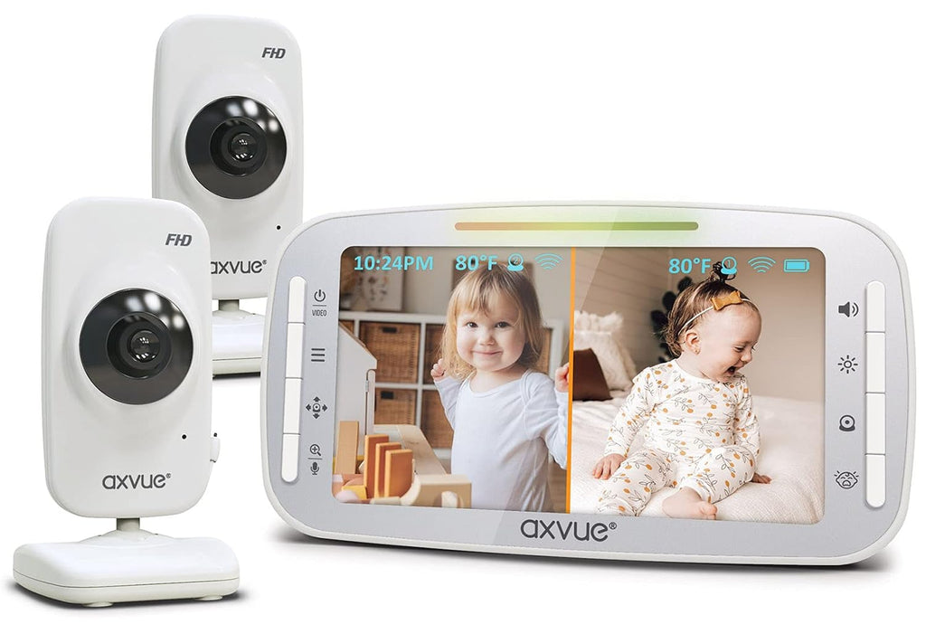 Video Baby Monitor, 1080P 5.5 HD Display, 2 HD Cams K7358