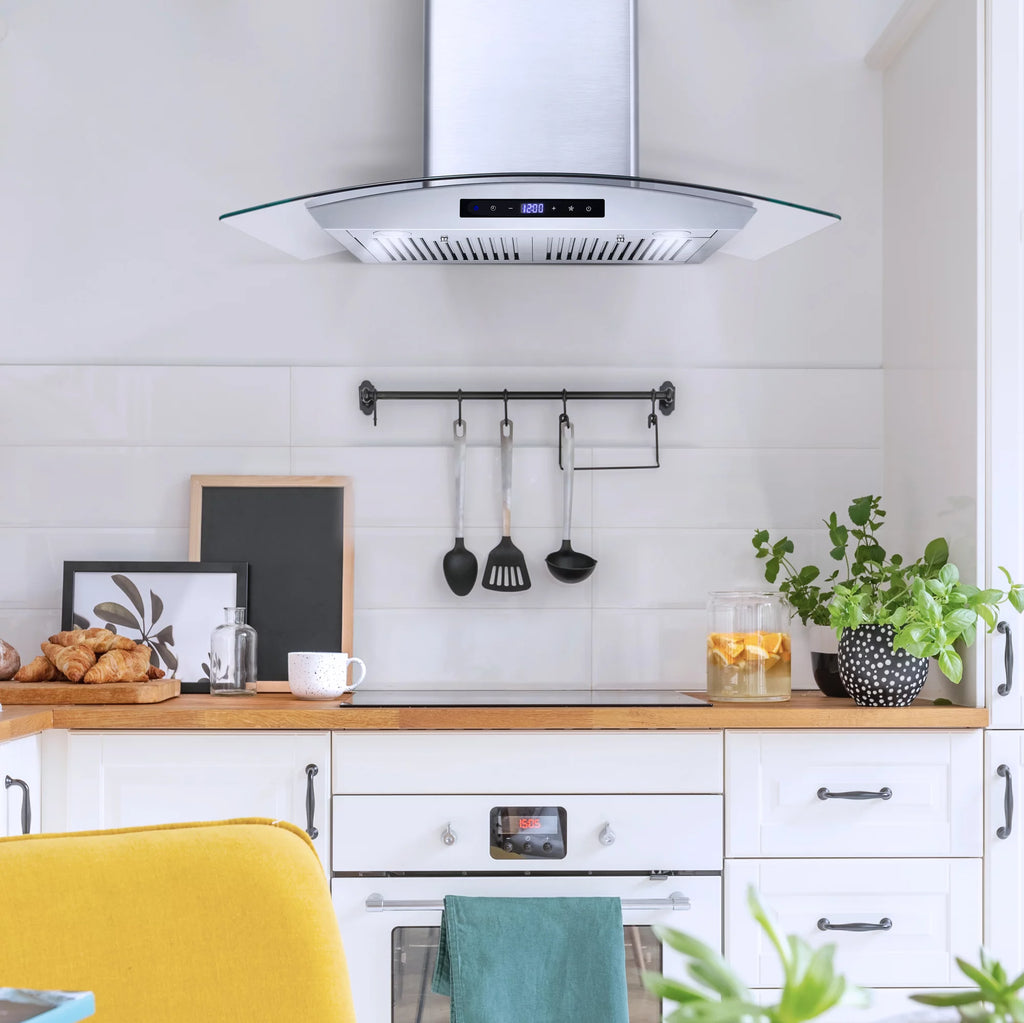 2 Piece Kitchen Appliance Package with Gas Range and Wall Mount Range Hood R678