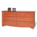 6 Drawer Double Dresser Cherry M3622