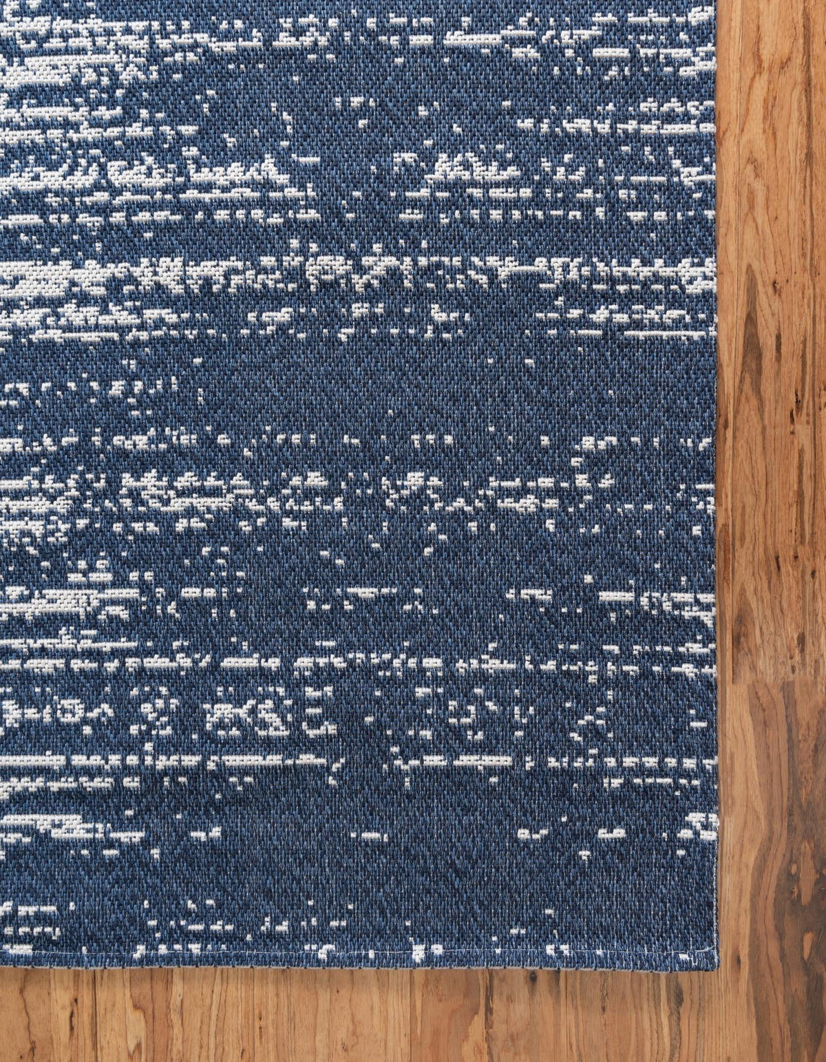 Navy Blue 5' x 8' Flatweave Rug J4264