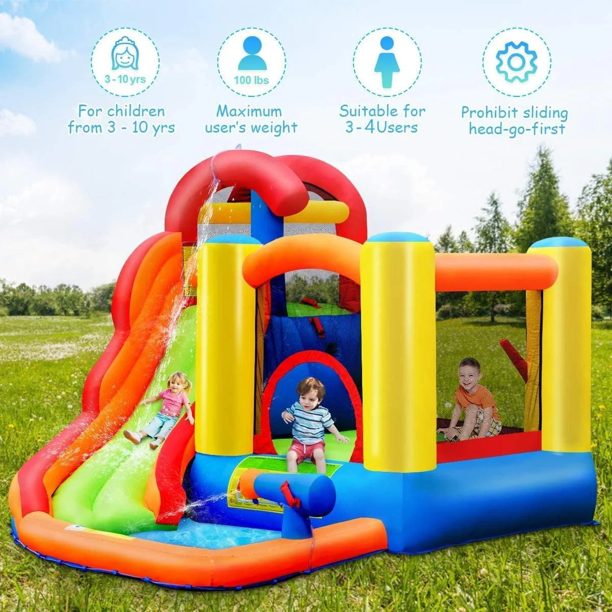 Inflatable Water Slide Bounce House W9888