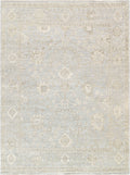 6' X 9' Hand-Knotted Wool Light Blue Rug X73796