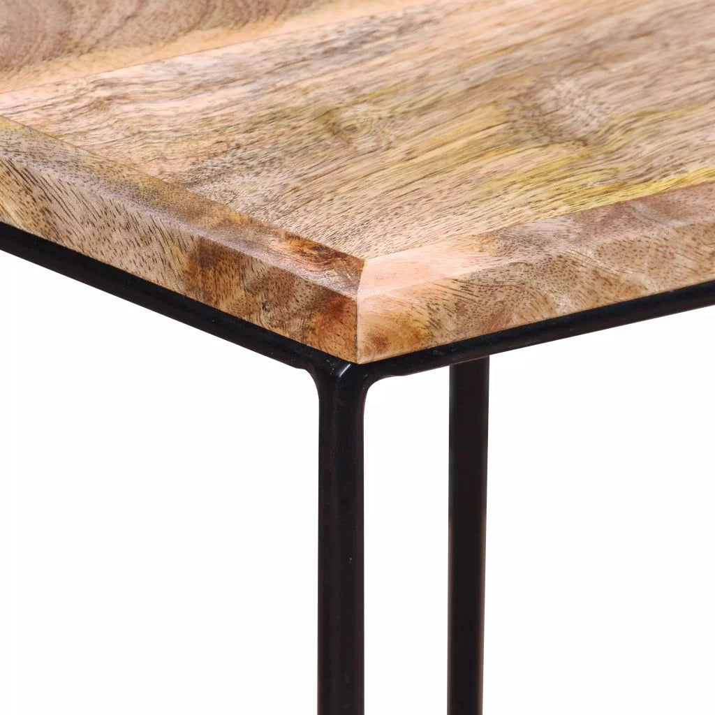 Mango Wood Coffee Table with Iron Frame B65606