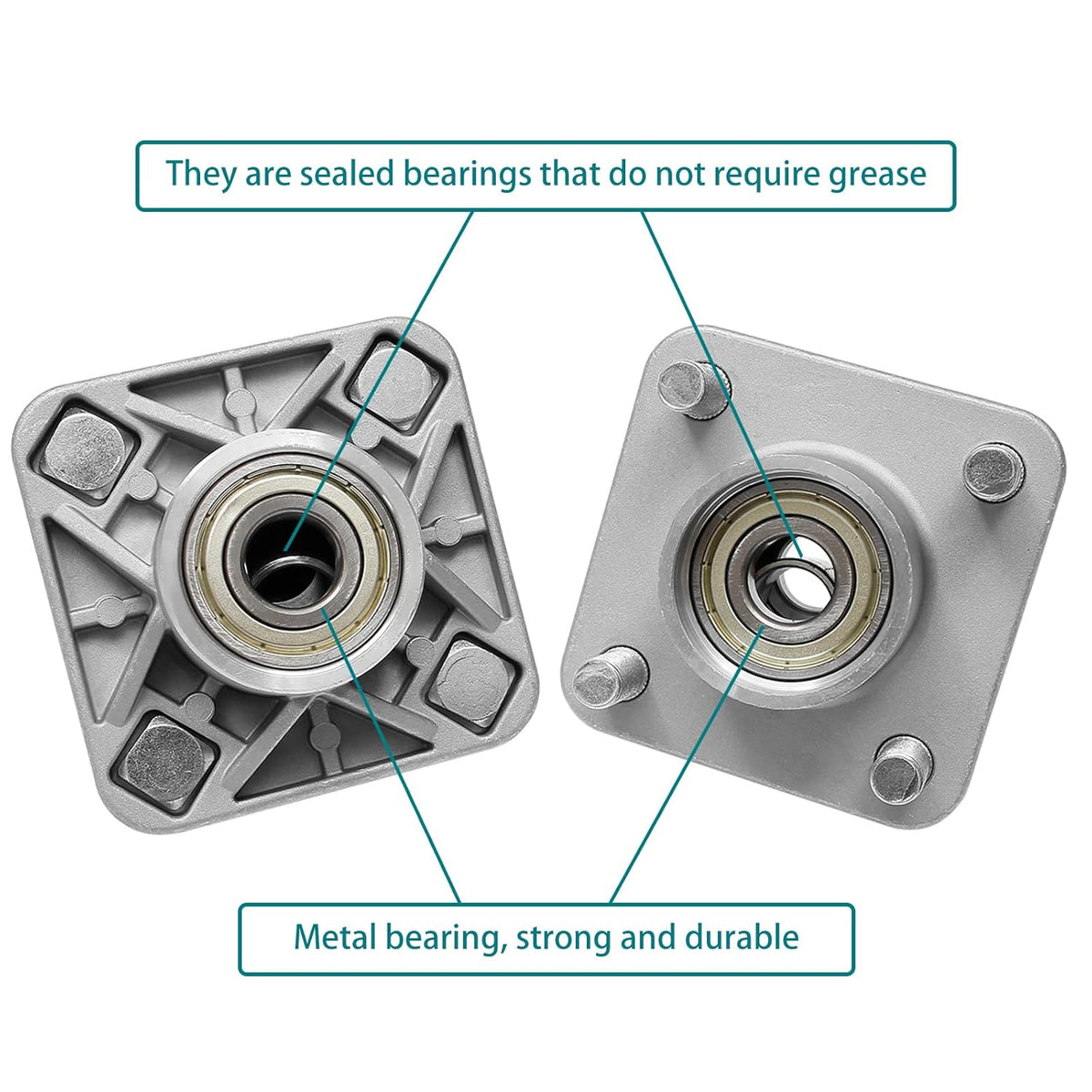 Front Wheel Hub Kit with Bearings Seals 2Pcs R61293