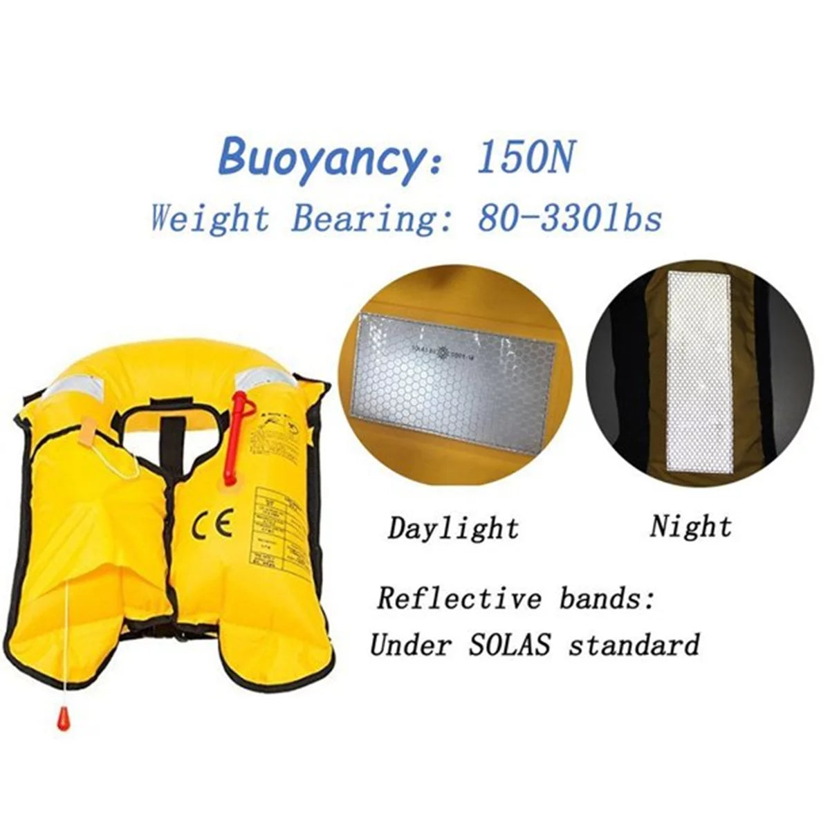 2 Pack Automatic Inflatable Life Jacket with Whistle G6922