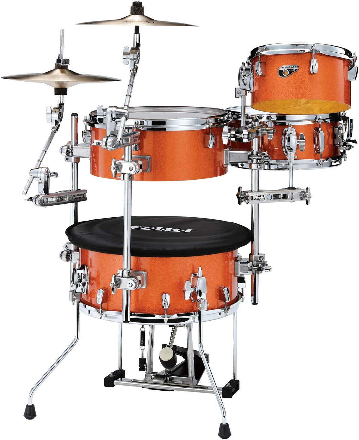 4-Piece Shell Pack with Hardware Bright Orange Sparkle X20660