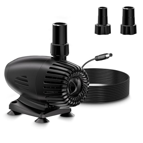 40W 660GPH Floating Pond Fountain with LED Lights and 3 Modes Spray H1601