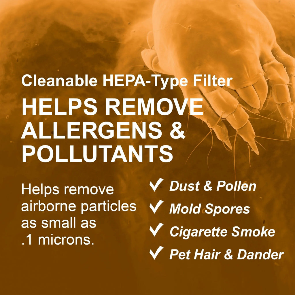 HEPA-Type Air Purifier with UV Light, Black X426457