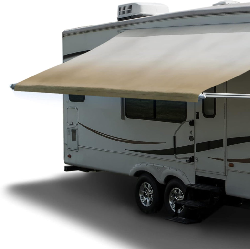 14' Tan/Camel Fade Premium Vinyl RV Awning Fabric Replacement K31899