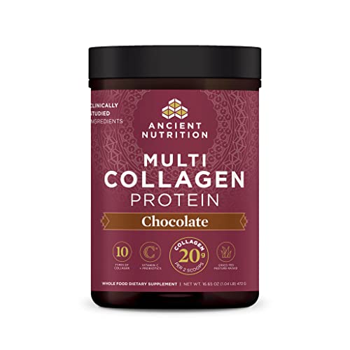 Collagen Powder Protein, Multi Collagen Chocolate Protein Powder, 45 Servings, with Vitamin C, Hydrolyzed Collagen Peptides, 16.65oz L6506