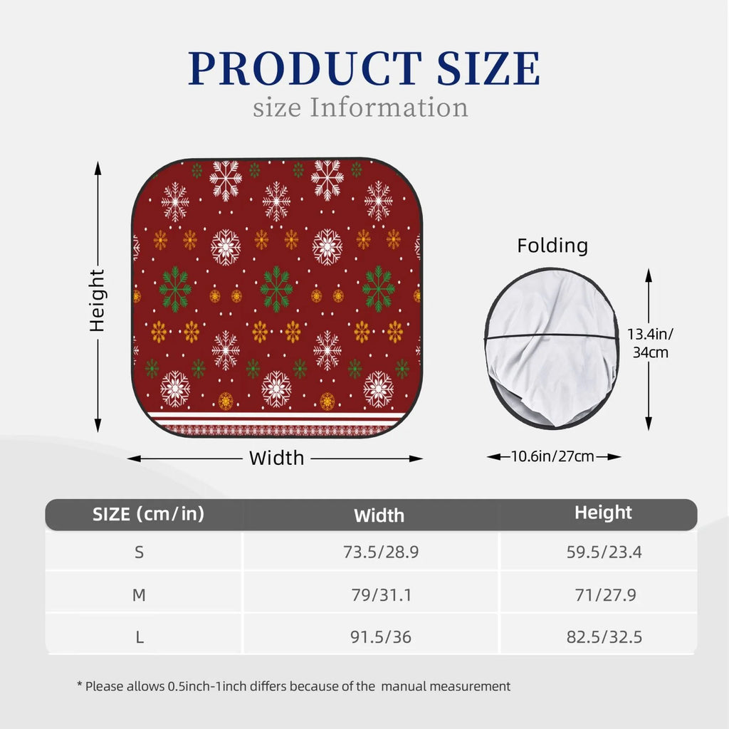 Merry Christmas 2 Pack Foldable Car Windshield Sun Shade G96505