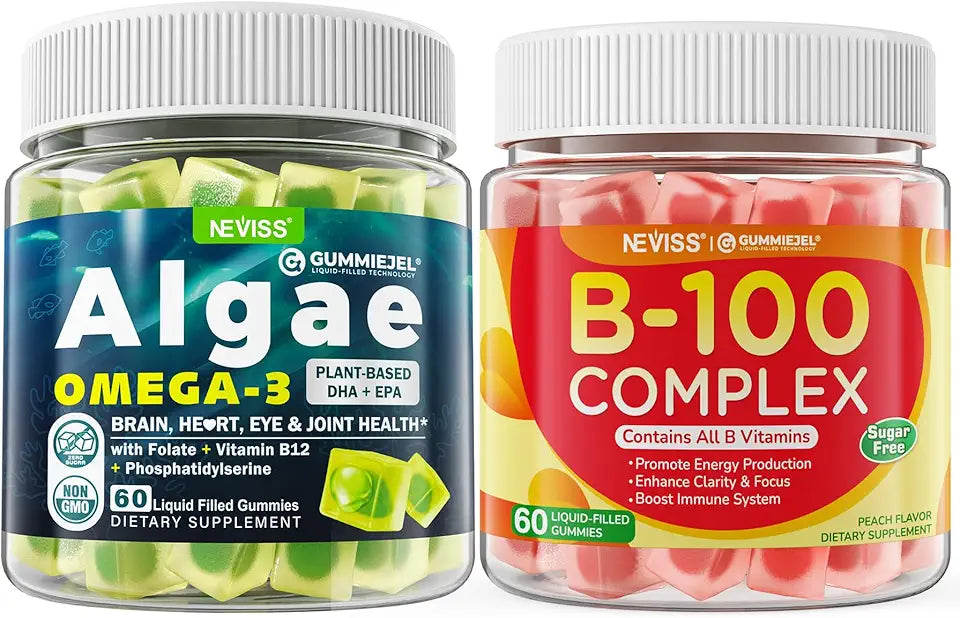 Vegan Omega 3 Gummies Vitamin B100 Complex Gummies N164