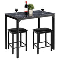 Counter Height Dining Set Faux Marble Table Q364086