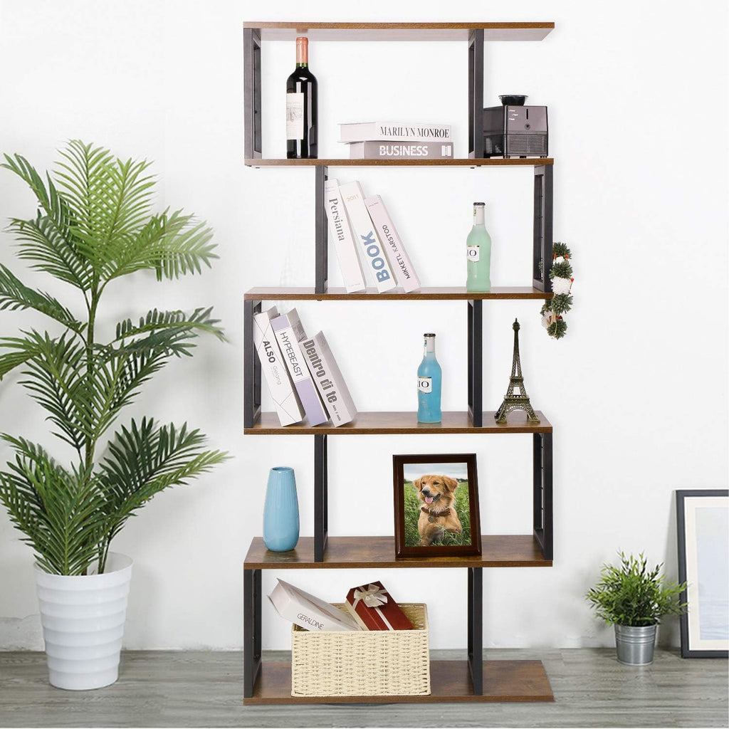 5-Tier S-Shaped Bookshelf V184296