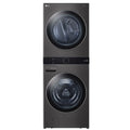 Black Steel Front Load Washtower with Centre Control 5.2 Cu. Ft. Steam Washer and 7.4 G920