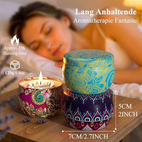 4 Pack Flower Shaped Scented Candles G1587