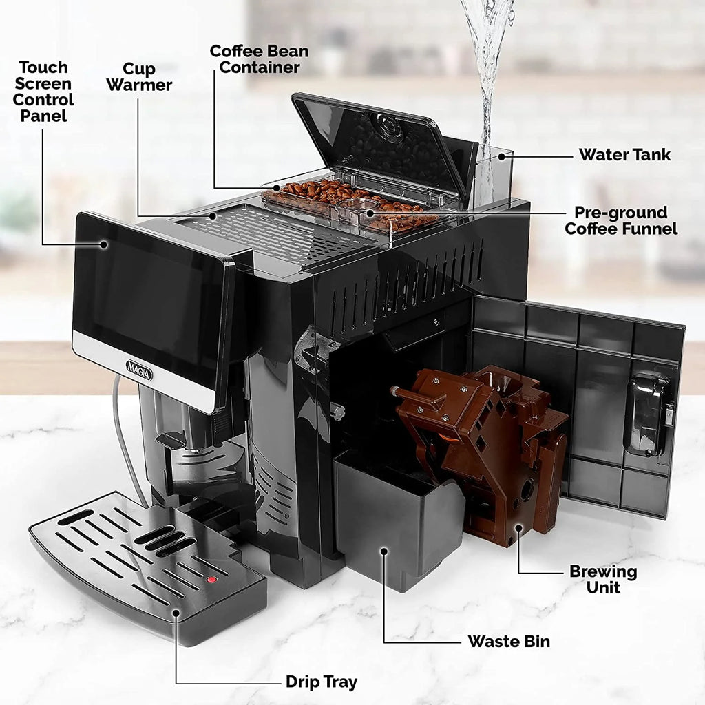 Black Automatic Coffee Espresso Machine D7199