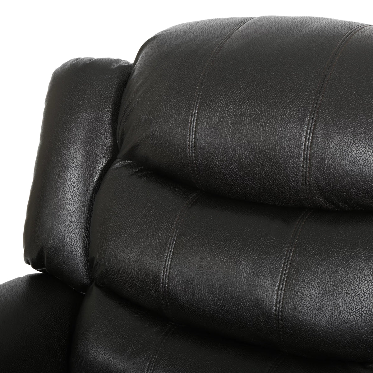 Black Faux Leather Recliner Glider Chair D46880