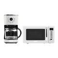 Blue 12 Cup Programmable Coffee Maker with Countertop Microwave N67427
