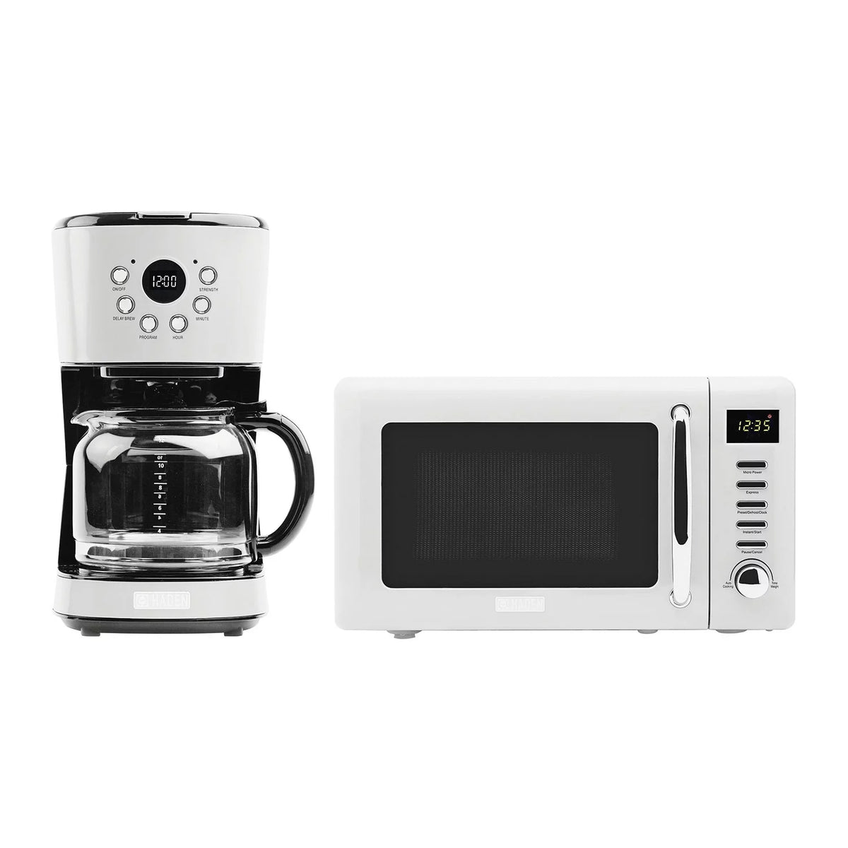 Blue 12 Cup Programmable Coffee Maker with Countertop Microwave N67427