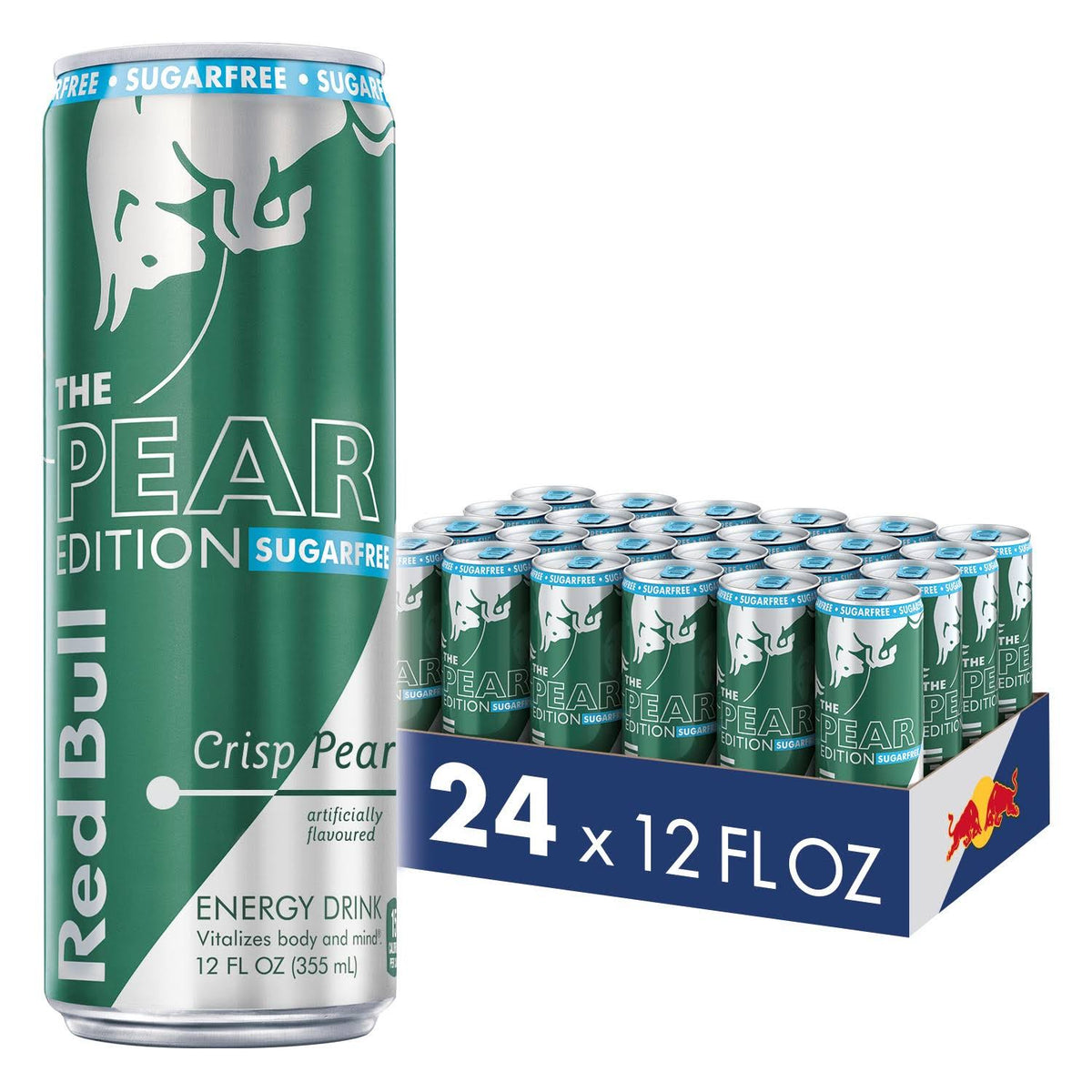Sugar Free Crisp Pear Energy Drink 24 Cans 12 fl oz W6895