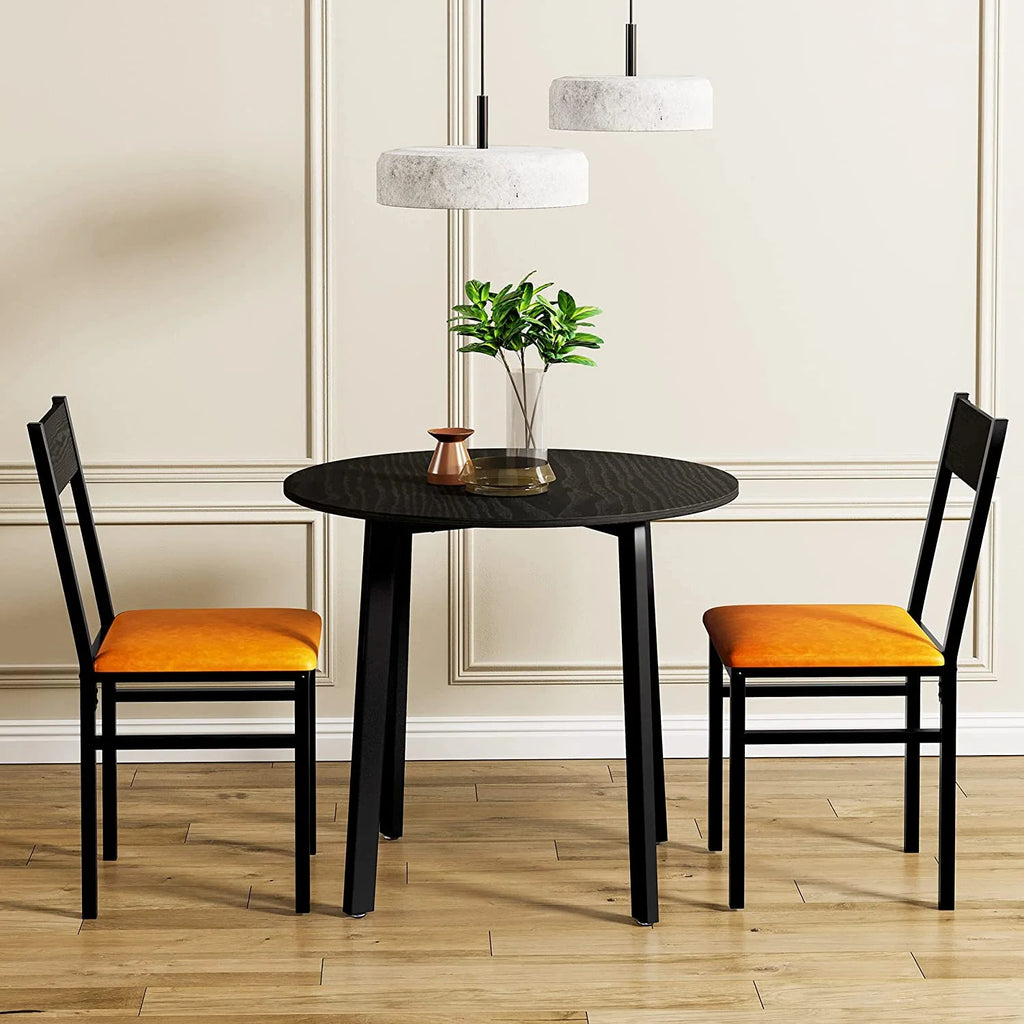 3 Piece Dining Table Set with Cushioned Chairs X67389
