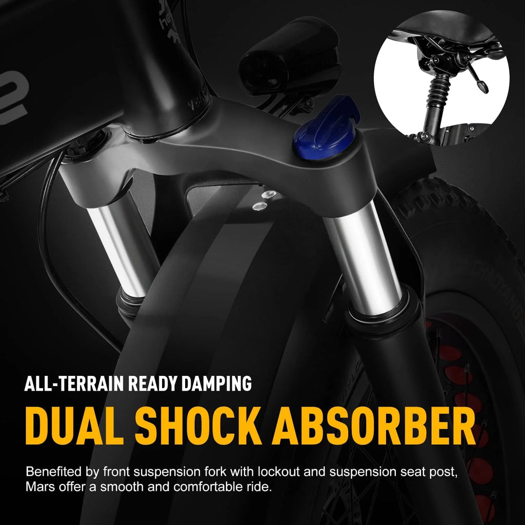Foldable 20 Fat Tire Electric Bike with 500W Motor X90018