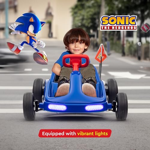 12V Electric Ride-On Go Kart with Lights and Seat Belt J105206