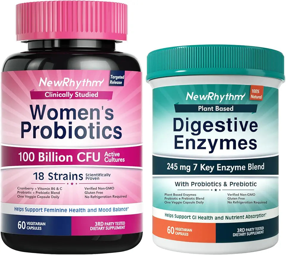 Probiotics Prebiotics Digestive Enzymes 60 Capsules J11050