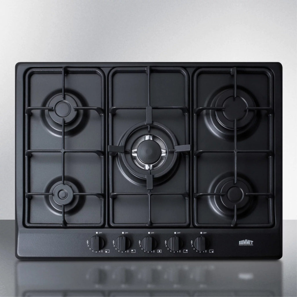 Black 5-Burner Gas Cooktop with Sealed Burners K85728