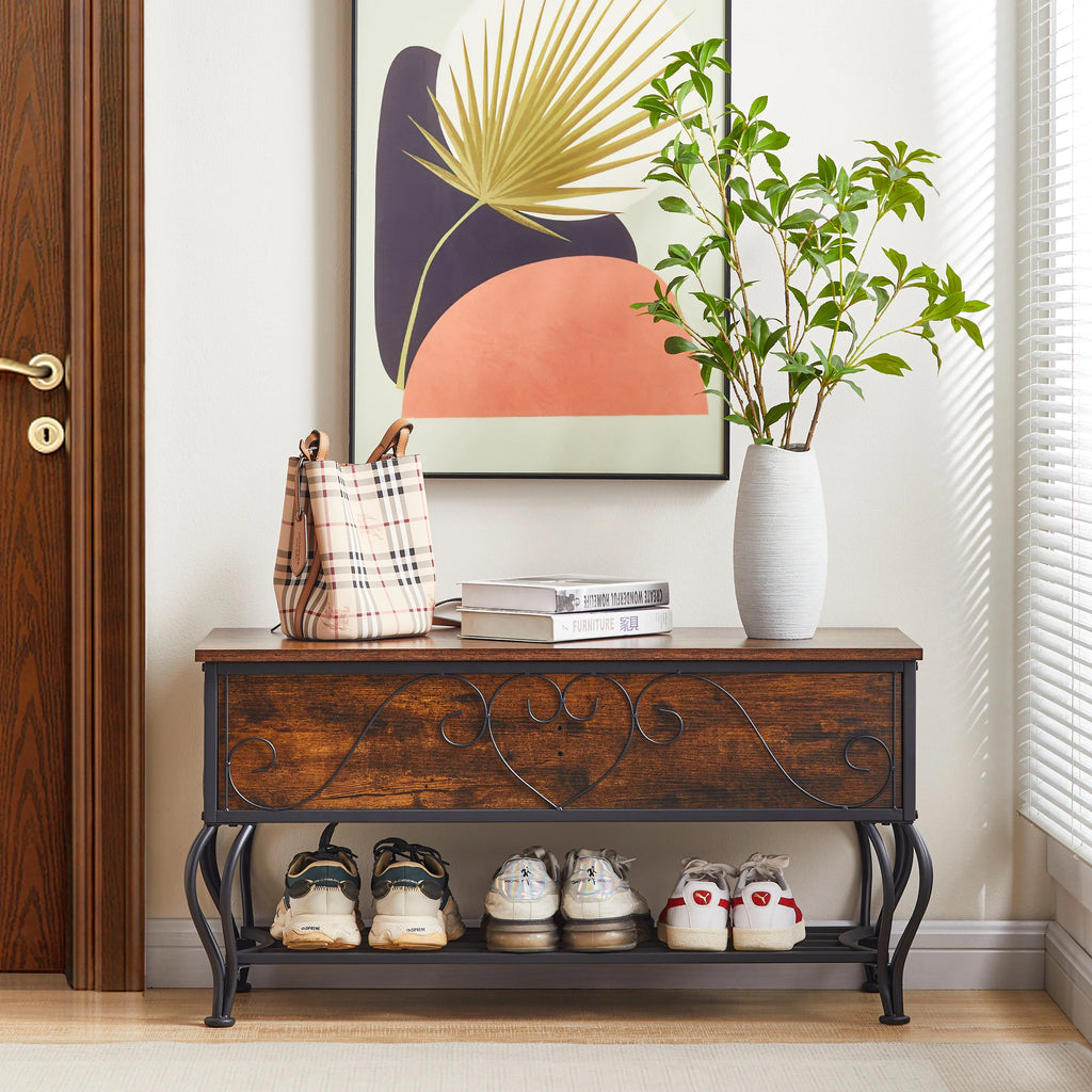 Shoe Rack Bench with Storage Shelf I5933