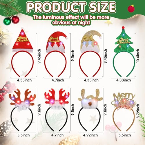 40 Pcs Light Up Christmas Glow Accessories Set Q146