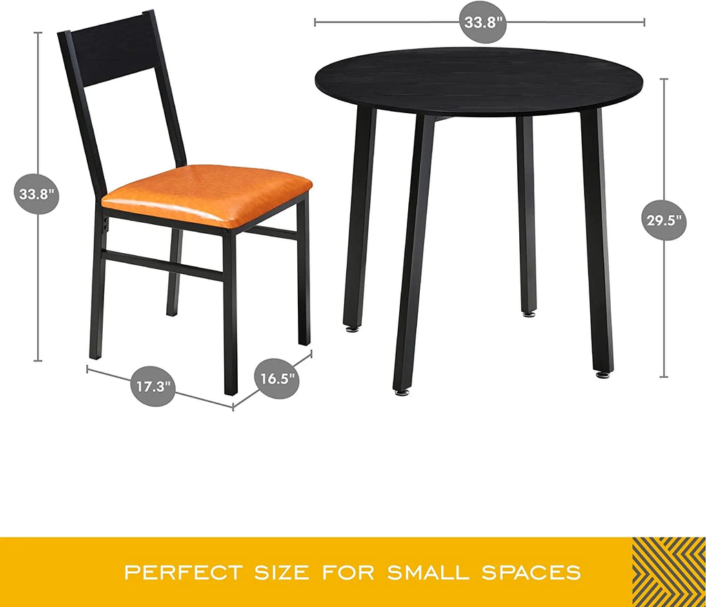 3 Piece Dining Table Set with Cushioned Chairs X67389