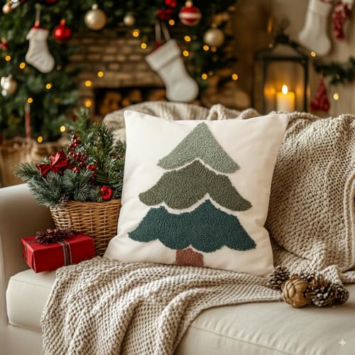 Christmas 18x18 Inch Embroidered Throw Pillow Covers I46970