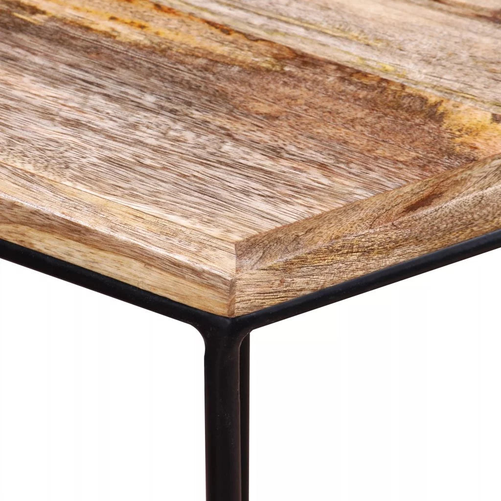 Mango Wood Coffee Table with Iron Frame B65606