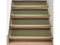 Set of 12 Olive Green Carpet Stair Treads Q1148