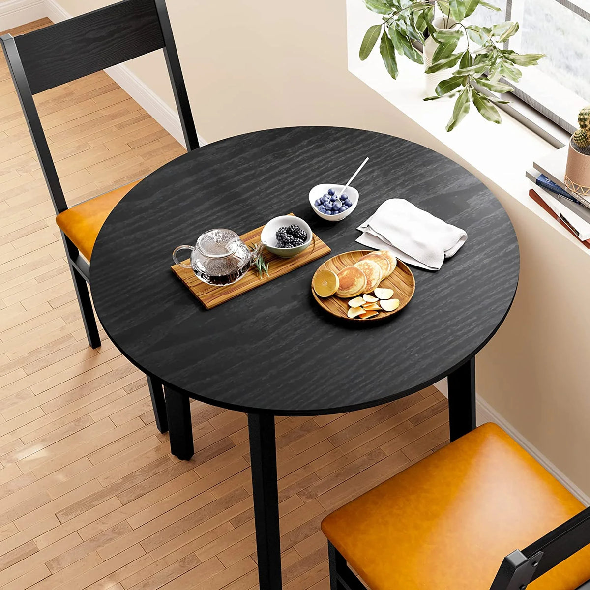 3 Piece Dining Table Set with Cushioned Chairs X67389
