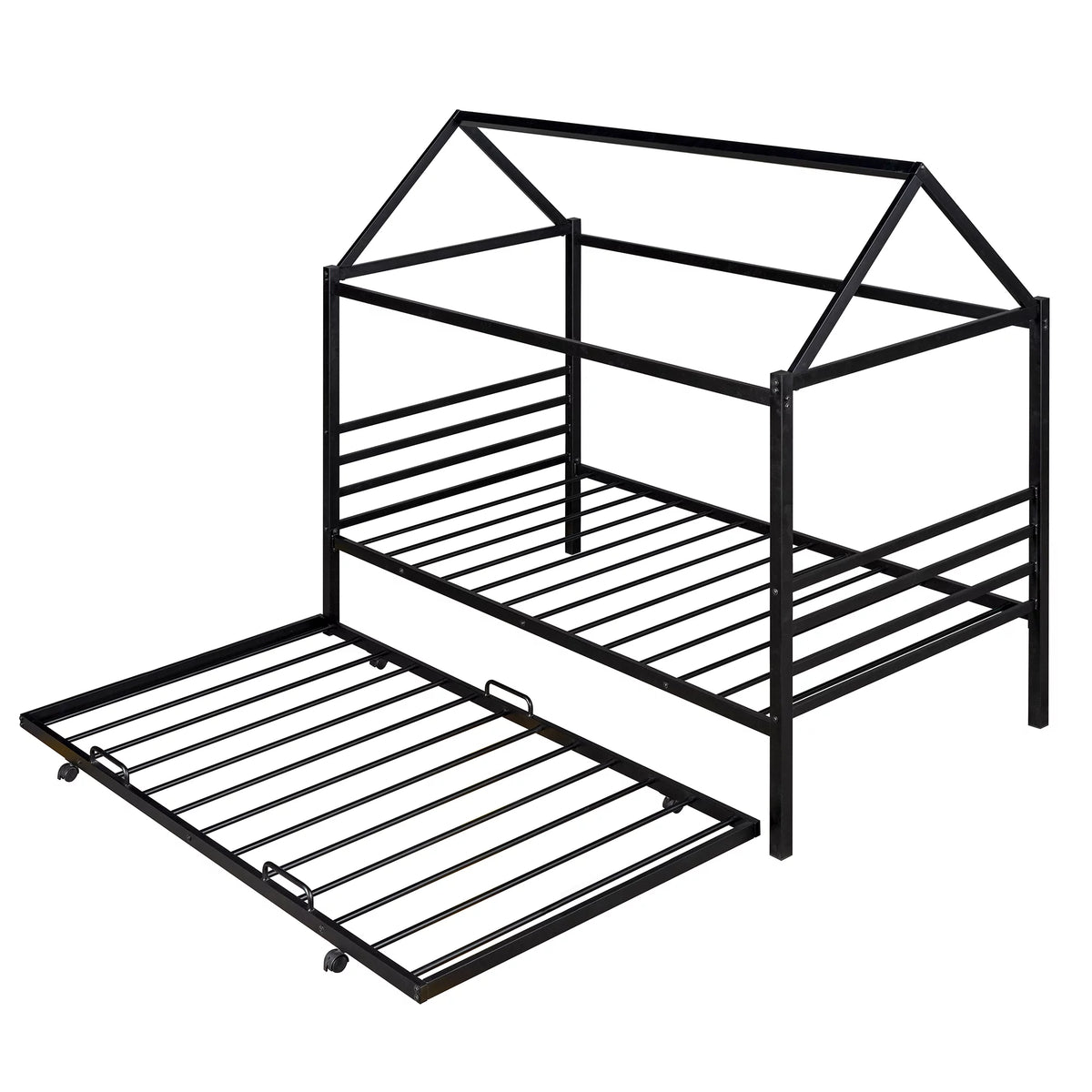 Twin Metal Platform Bed with Trundle J3545