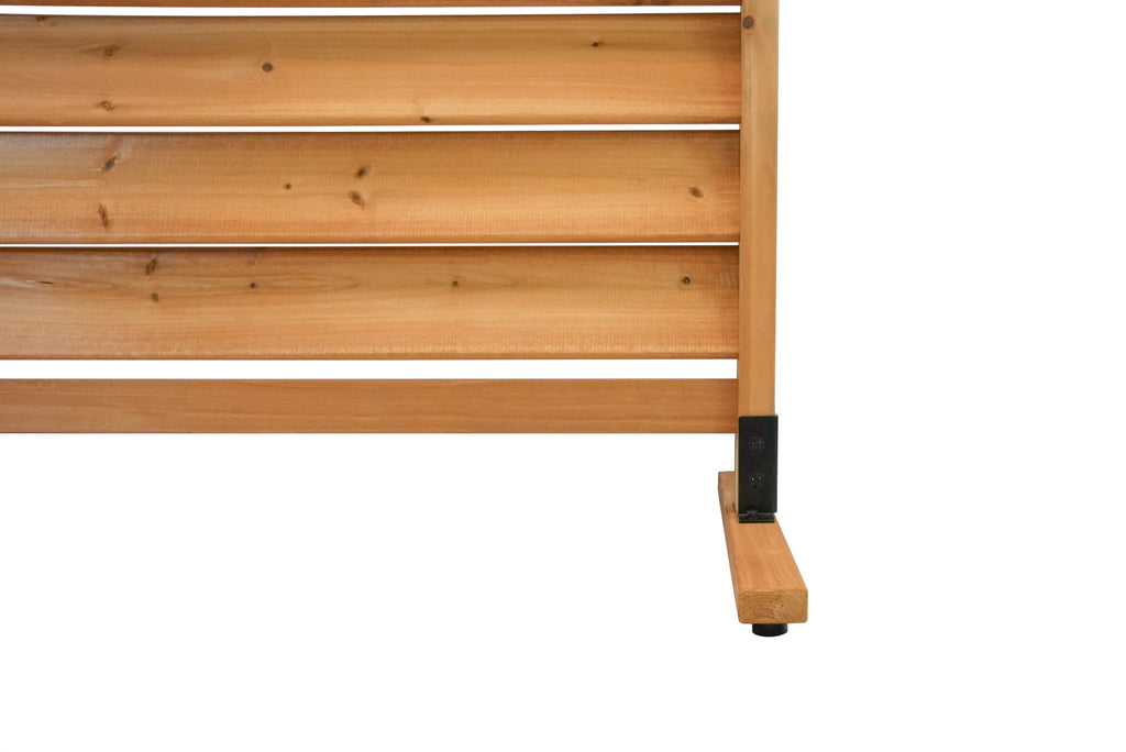 Freestanding or Surface Mounted Louvered Wood Privacy Screen Kit Z2497