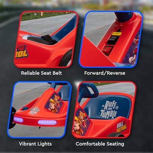 12V Electric Ride-On Go Kart with Lights and Seat Belt J105206