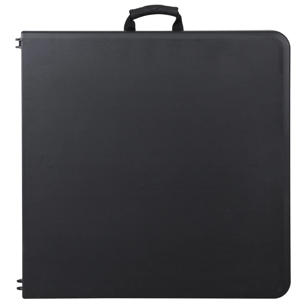 4 Ft Black Folding Plastic Table Y25211