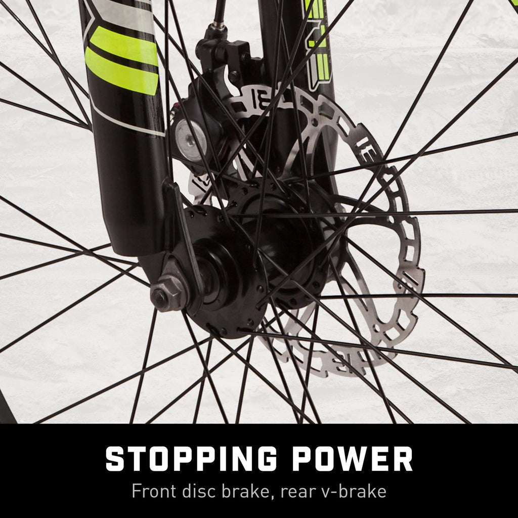 24-in. Mountain Bike, Black and Yellow, 21 Speeds C36453
