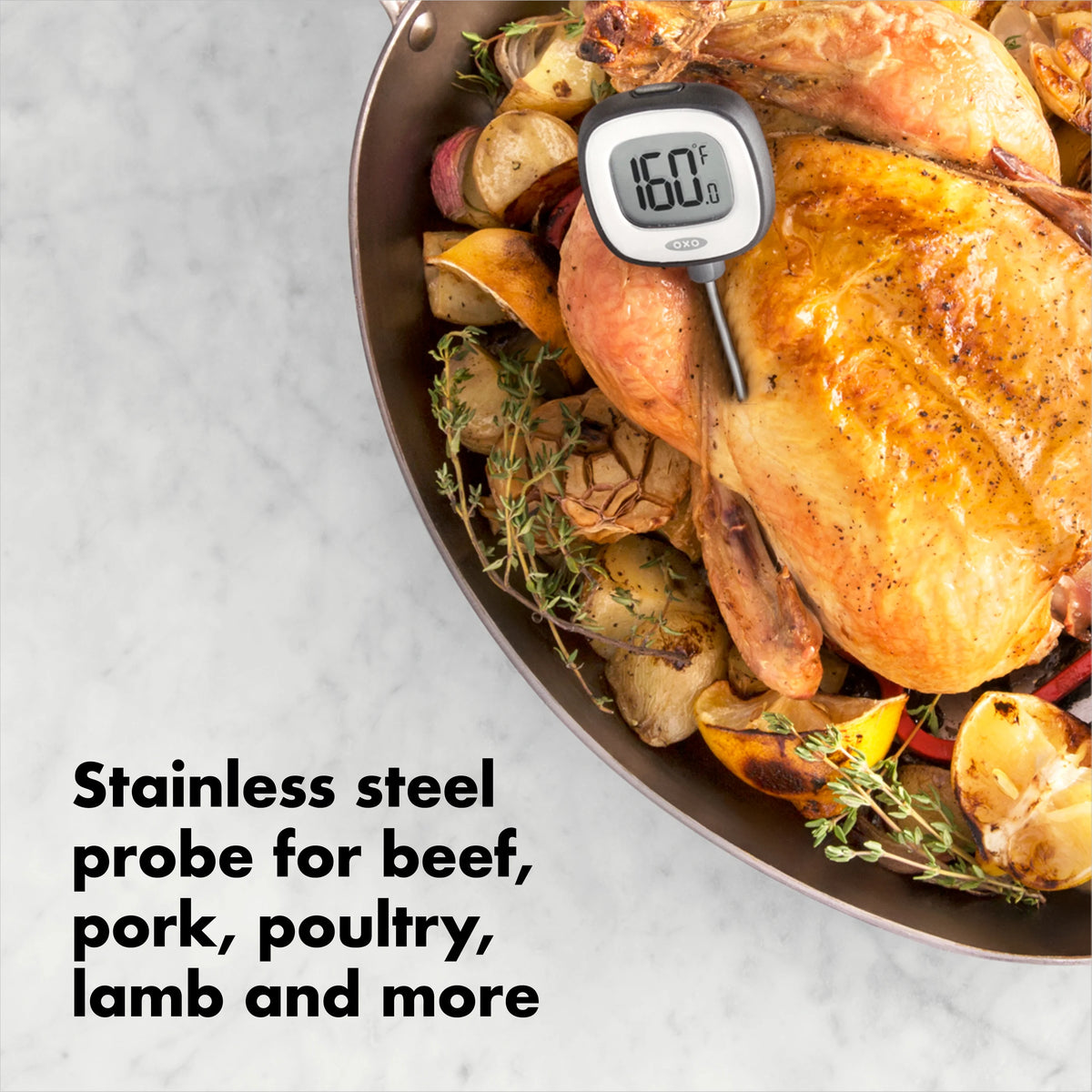 Digital Display Stainless Steel Food Thermometer I740