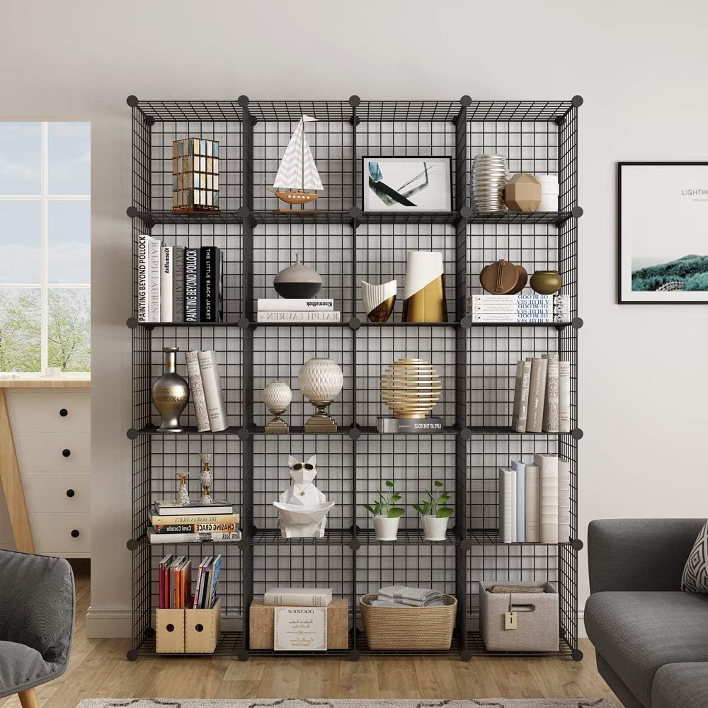 14x14 Wire Cube Storage 25-Cube Modular Shelving Unit C589