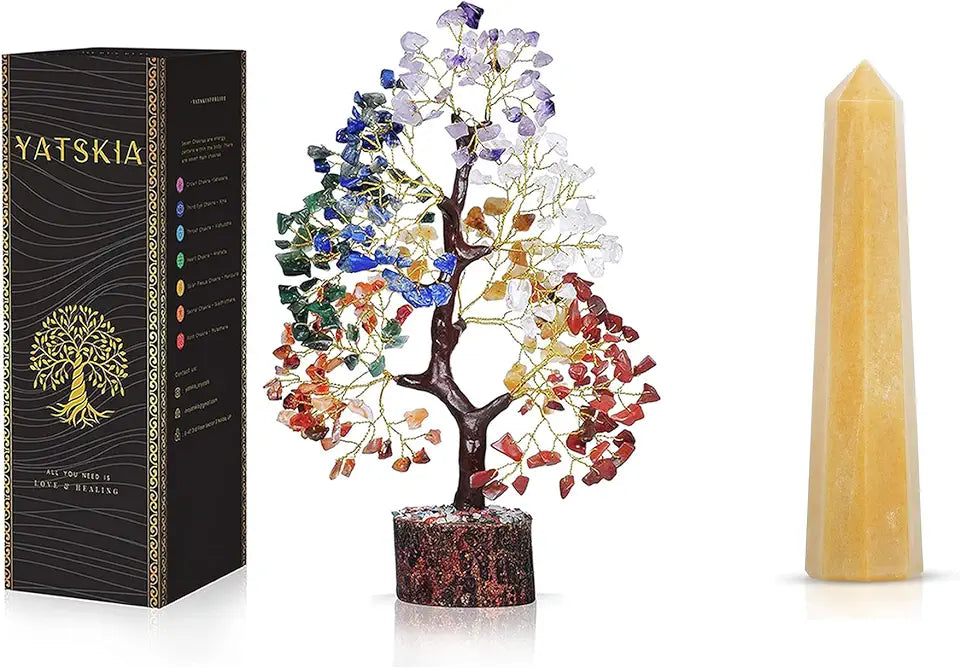 Yellow Aventurine 7 Chakra Tree J175