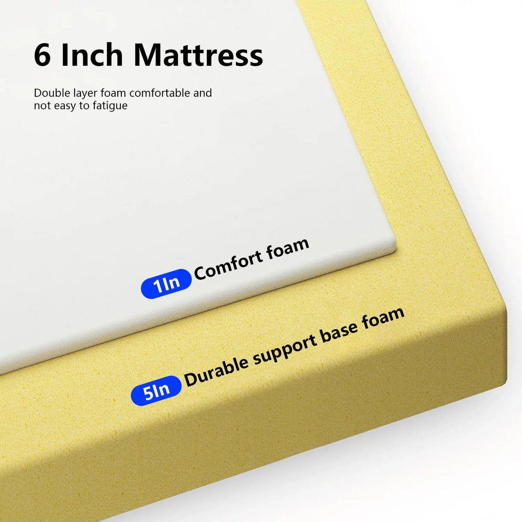 Queen Size 6 Inch Medium-Firm Foam Mattress F753