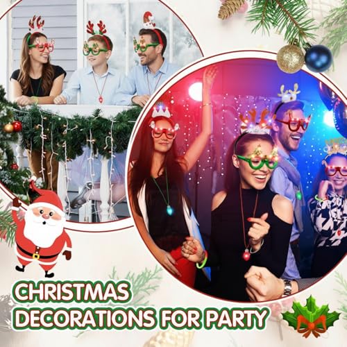 40 Pcs Light Up Christmas Glow Accessories Set Q146