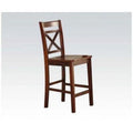 Cherry Brown Wooden Counter Height Chair Set of 2 M5703