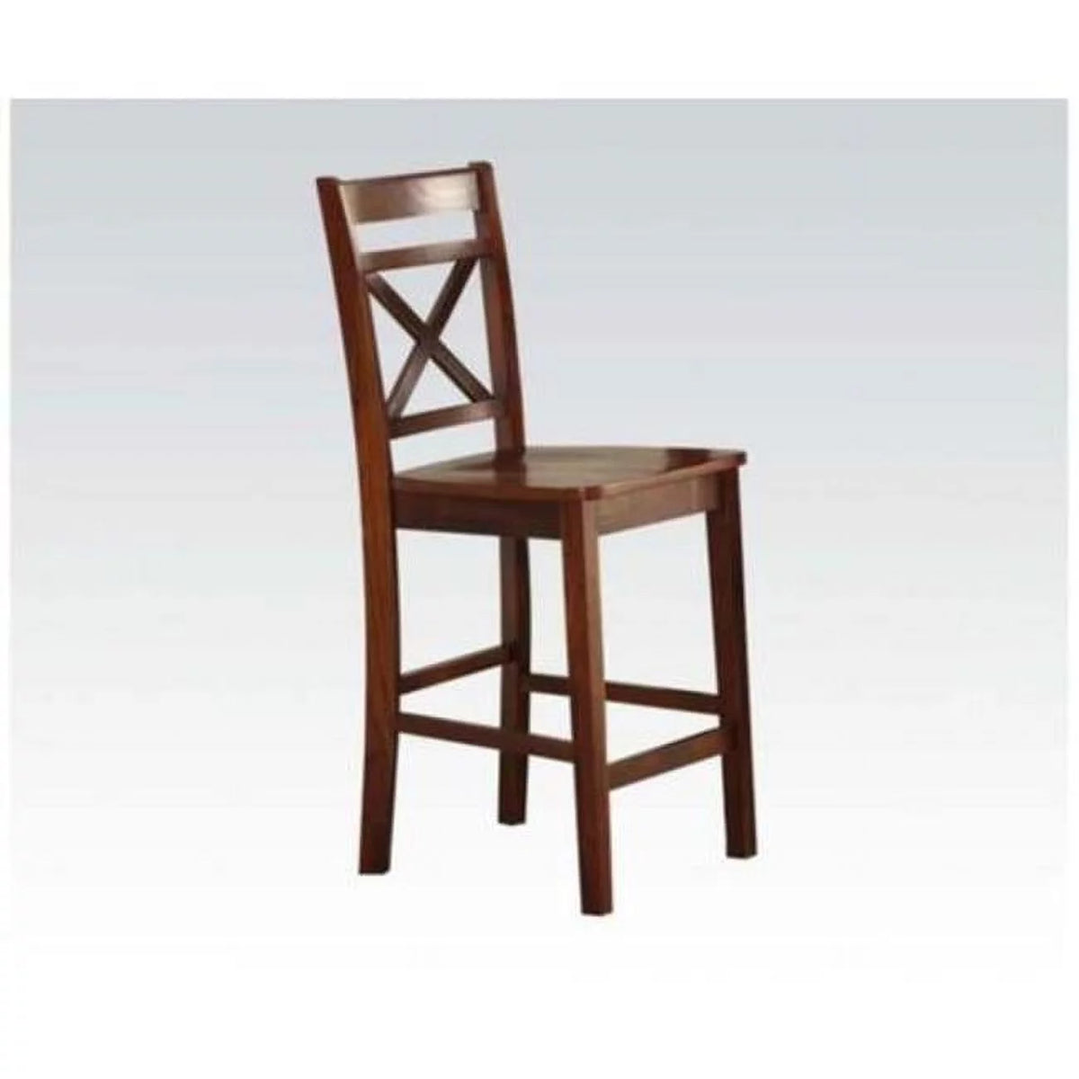 Cherry Brown Wooden Counter Height Chair Set of 2 M5703