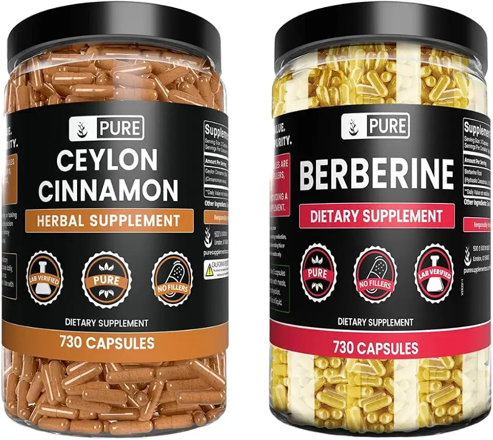Ceylon Cinnamon and Berberine Capsules 730 Capsules Each A311275